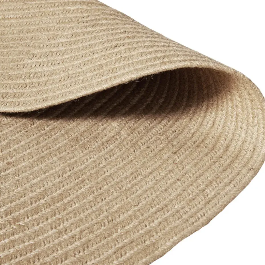 tectake® Geweven vloerkleed Vibe van jute- en kunststofvezels Ø 160 cm