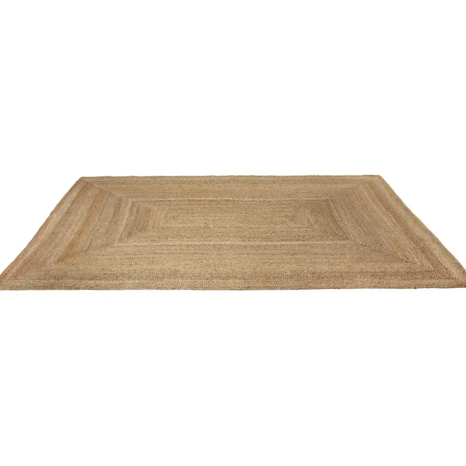 tectake® Handgeweven vloerkleed Glim van jute, boho-stijl 200 x 290 cm