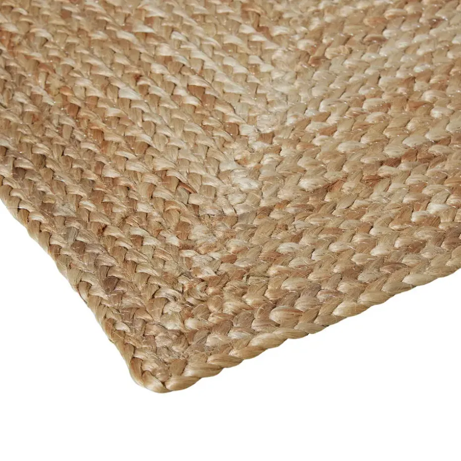 tectake® Handgeweven vloerkleed Glim van jute, boho-stijl 160 x 230 cm