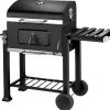 tectake Houtskoolbarbecue in hoogte verstelbaar, Zwart