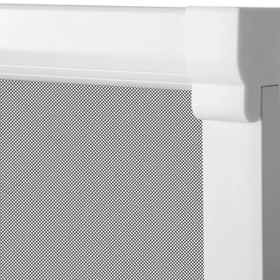 tectake Insectenwerend rolgordijn - 130 x 160 cm - Wit