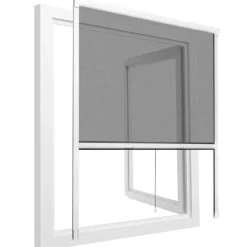 tectake Insectenwerend rolgordijn - 110 x 160 cm - Wit