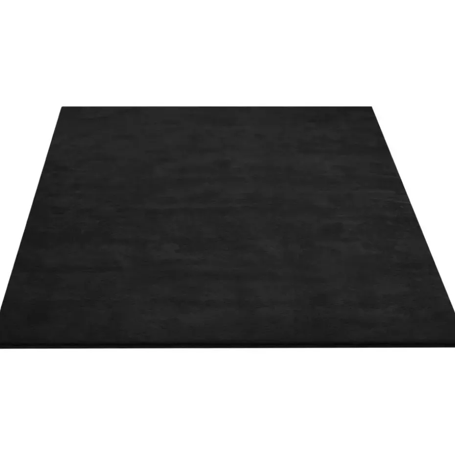 tectake® Kortpolig vloerkleed Soft Zone 160 x 230 cm - Zwart
