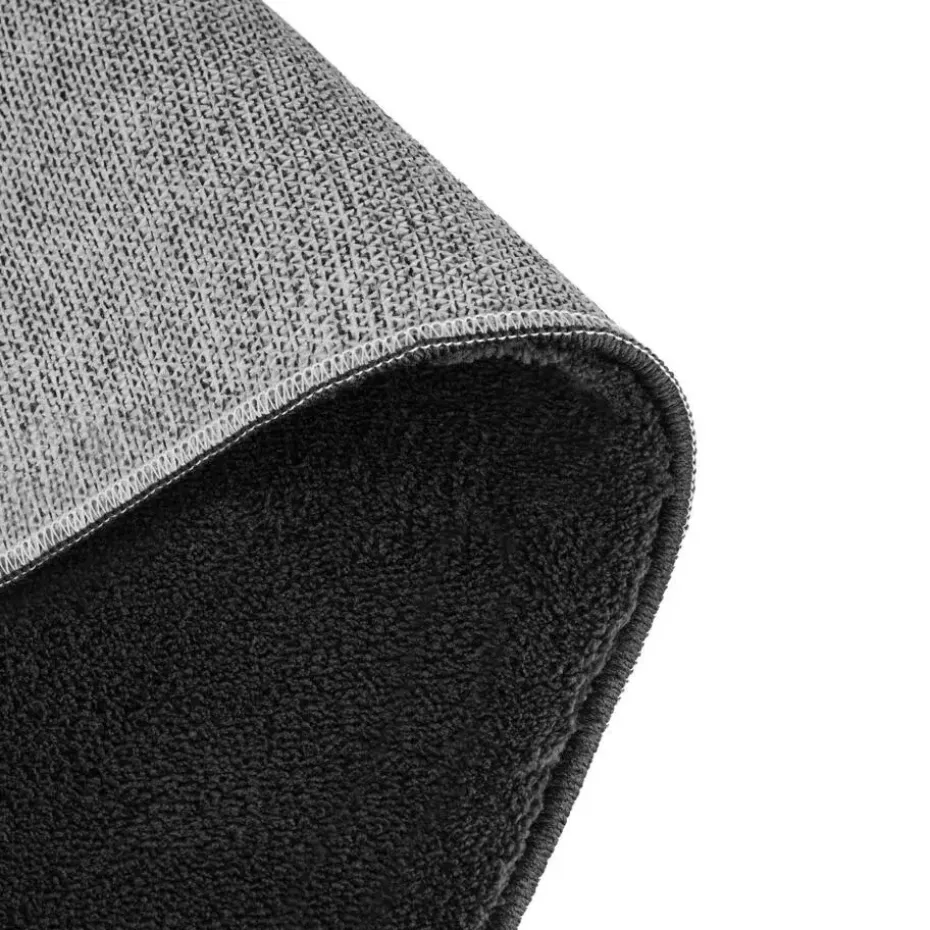 tectake® Kortpolig vloerkleed Soft Zone 160 x 230 cm - Zwart