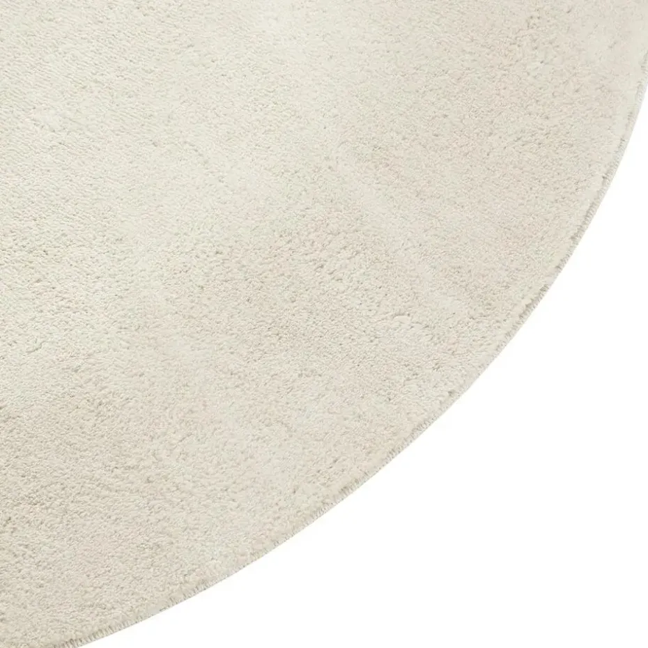 tectake® Kortpolig vloerkleed Soft Zone Ø 120 cm - Crème