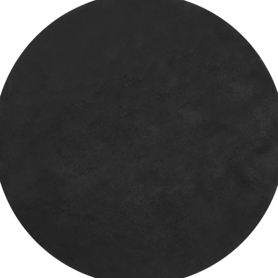 tectake® Kortpolig vloerkleed Soft Zone Ø 120 cm - Zwart