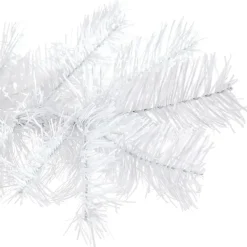 tectake Kunstkerstboom natuurgetrouw met metalen standaard wit, Wit
