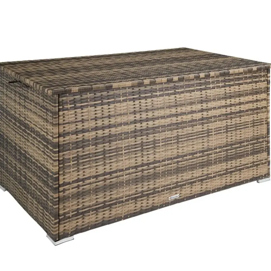 tectake Kussenbox Oslo met aluminium frame 145x82,5x79,5cm, Natuur