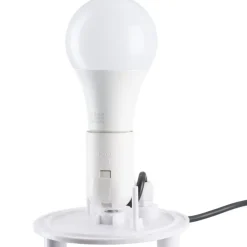 tectake LED-bloempot Luminous Courve Pot met afstandsbediening, Wit