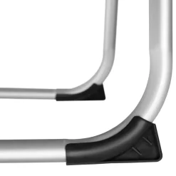 tectake Ligbed Aurelie van aluminium, 6 niveaus, Grijs