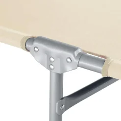 tectake Ligbed Chloé 4-niveaus, hoofdkussen en tas, Beige