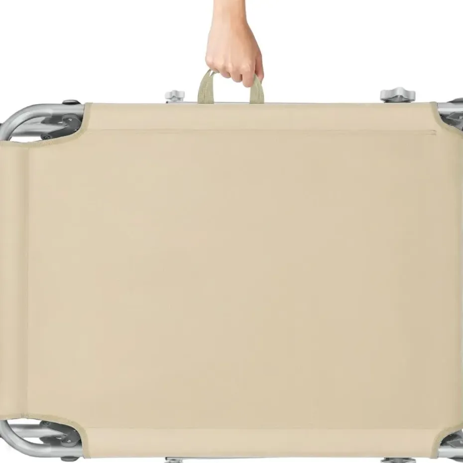 tectake Ligbed 4-niveaus met hoofdkussen, Beige