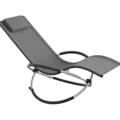 tectake Ligbed Paulina ergonomisch, opvouwbaar, 150 kg, Grijs