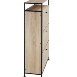 tectake Schoenenkast, Industrieel Licht Hout, Eiken Sonoma
