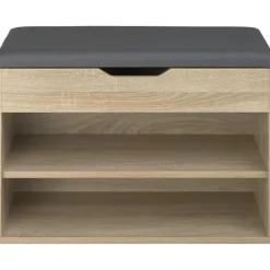 tectake Schoenenkast Jasmina met zitkussen 60x30x43,5cm