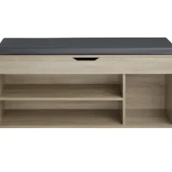 tectake Schoenenkast Natalya met zitkussen 104x30x49cm