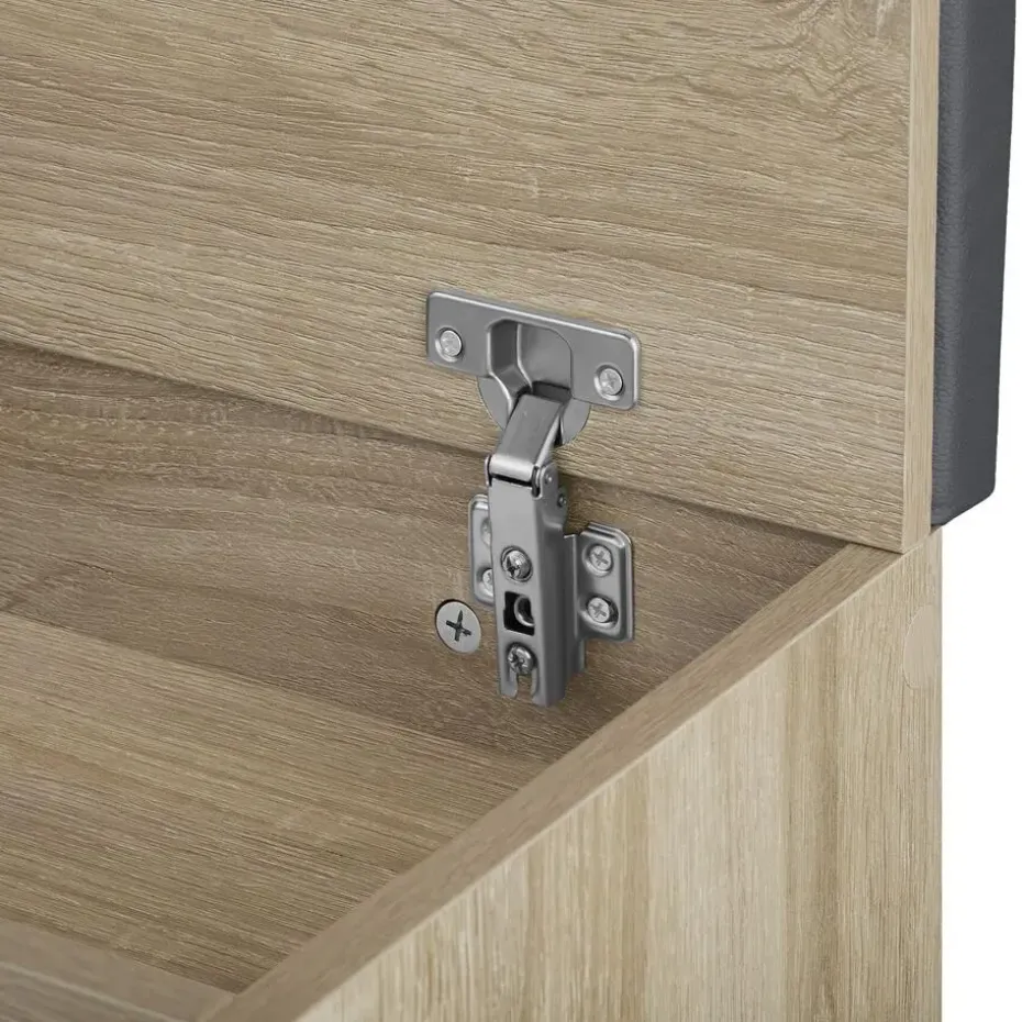 tectake Schoenenkast Natalya met zitkussen 104x30x49cm