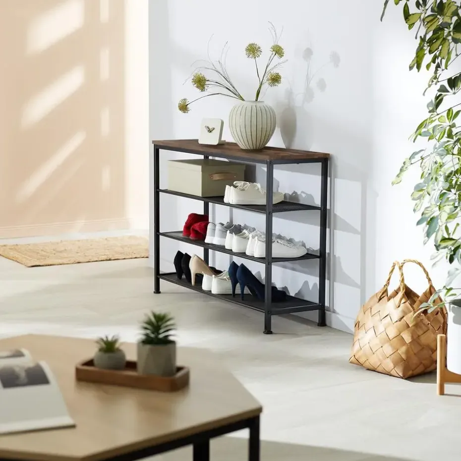tectake Schoenenrek Portsmouth 100x30,5x72,5cm