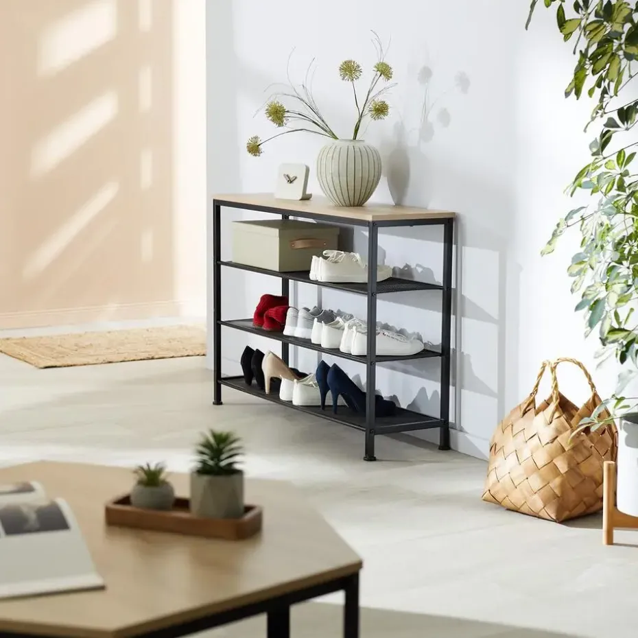 tectake Schoenenrek Portsmouth 100x30,5x72,5cm