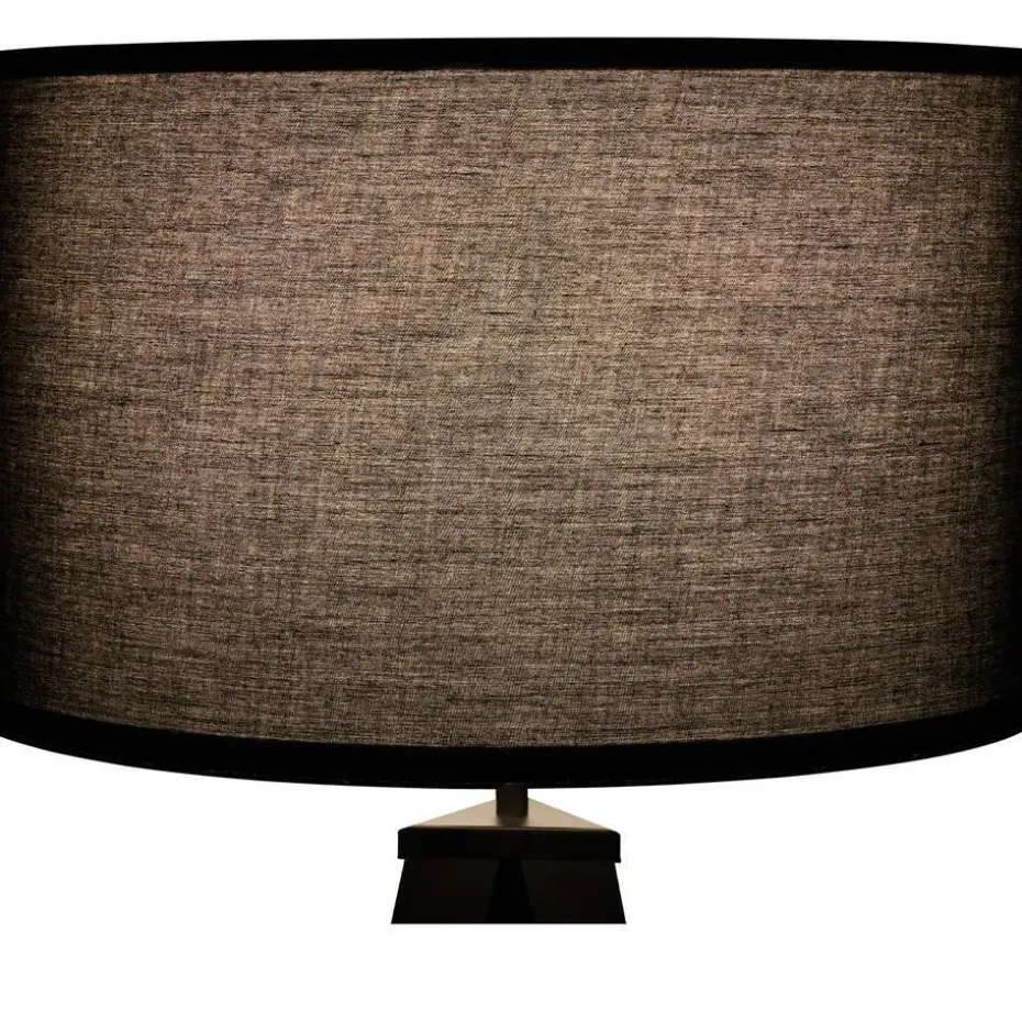 tectake Staande lamp Lunaris, textielkap, driepootsframe, Zwart