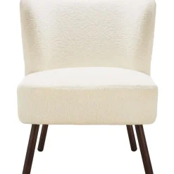 tectake Teddy-fauteuil Robina 2 offwhite W2, Bouclé Gebroken Wit