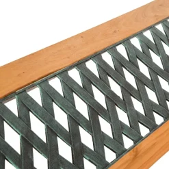 tectake Tuinbank Tamara 2-zitter van hout en gietijzer 128x51x73cm, Bruin