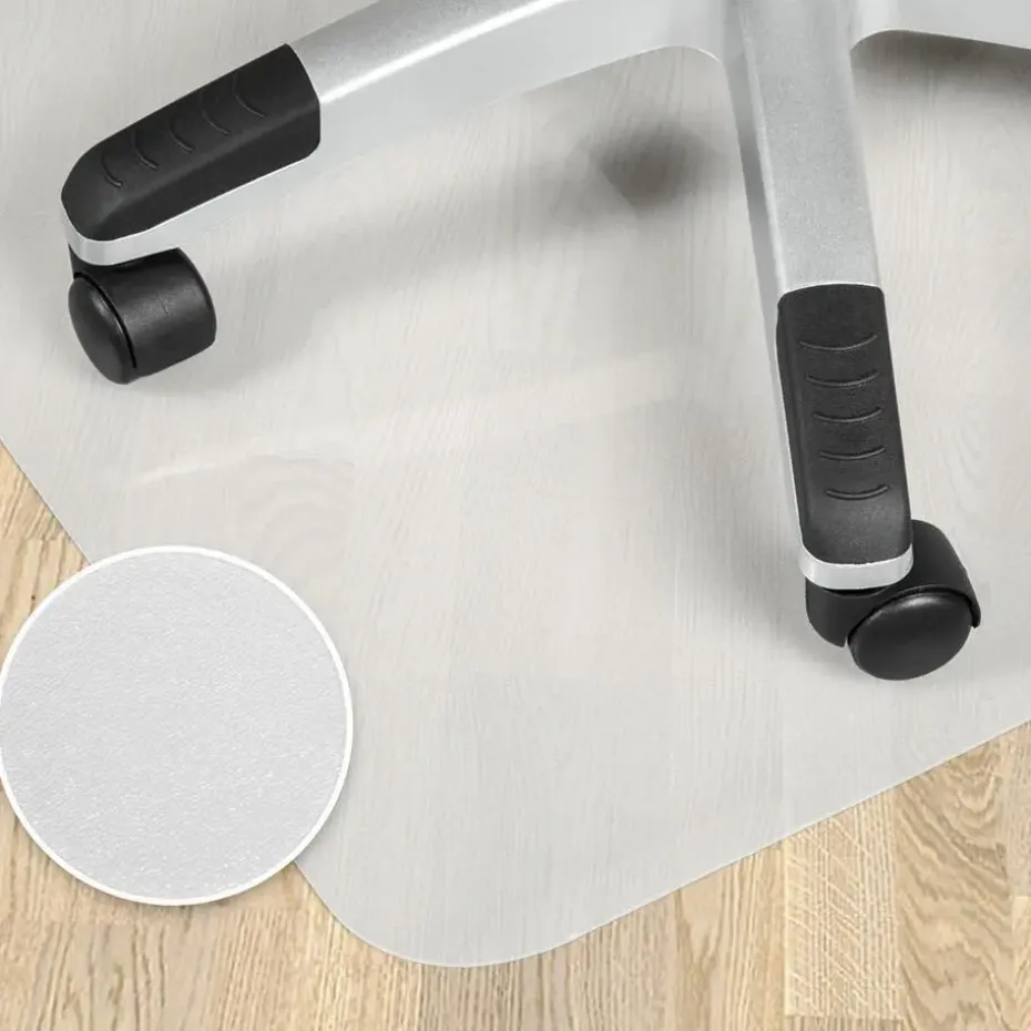 tectake Vloerbeschermende mat voor bureaustoelen, Wit