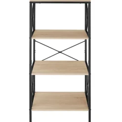 tectake Wandkast Barry 61,5x31,5x133,5cm, Industrieel Licht Hout, Eiken Sonoma