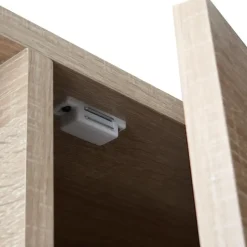 tectake Wandkast Doncaster 60x38x125cm, Industrieel Licht Hout, Eiken Sonoma