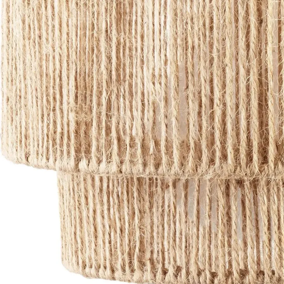 tectake Wandlamp Lignea Lux van jute in boho-stijl, 40W, Natuur