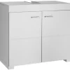 tectake Wastafelonderkast Idris, 2 vakken, draagkracht 35 kg, Wit