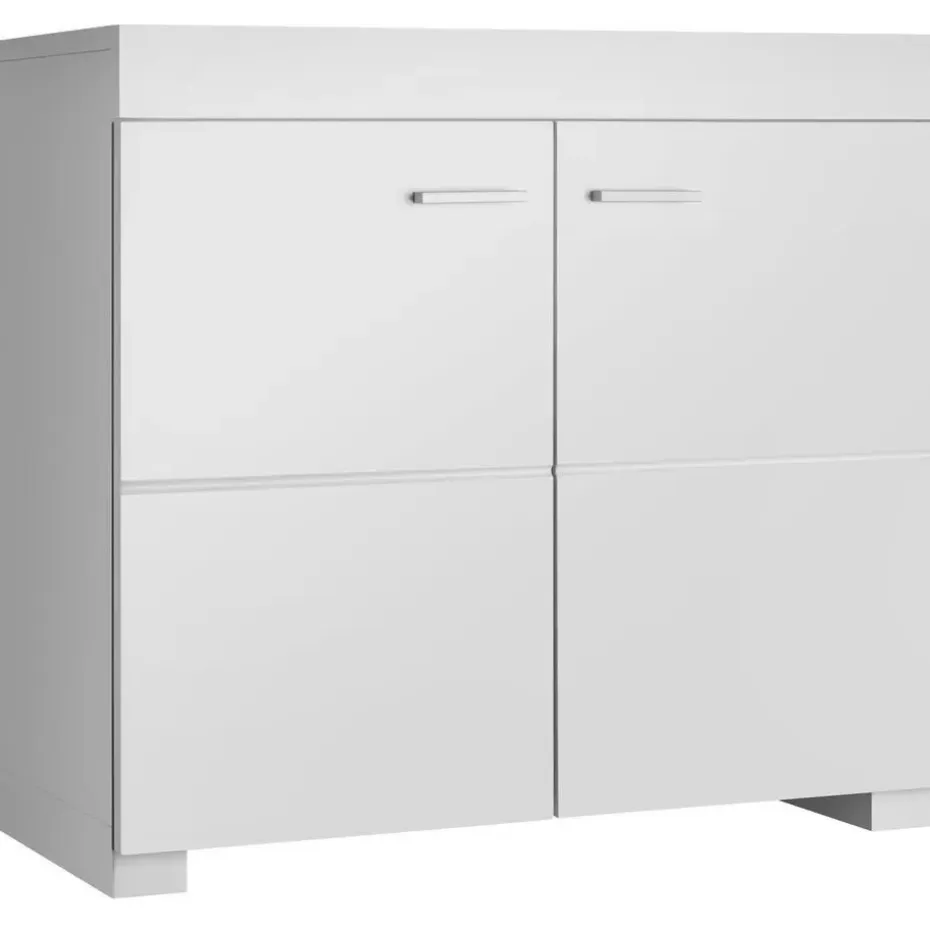 tectake Wastafelonderkast Idris, 2 vakken, draagkracht 35 kg, Wit