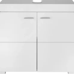 tectake Wastafelonderkast Idris, 2 vakken, draagkracht 35 kg, Wit