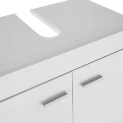 tectake Wastafelonderkast Idris, 2 vakken, draagkracht 35 kg, Wit