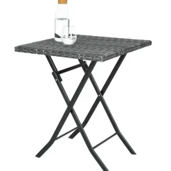 tectake Wicker balkonset Trevi, Grijs