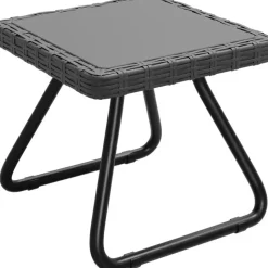 tectake Wicker bistroset Modica voor 2 personen - Grijs