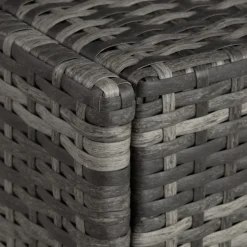 tectake Wicker ligbed Cassis, Grijs