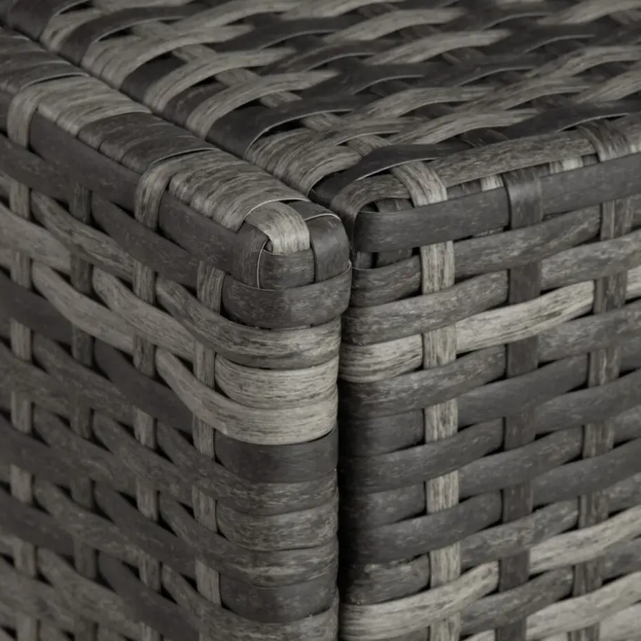 tectake Wicker ligbed Cassis, Grijs