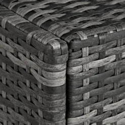 tectake Wicker ligbed met wielen, Grijs/lichtgrijs