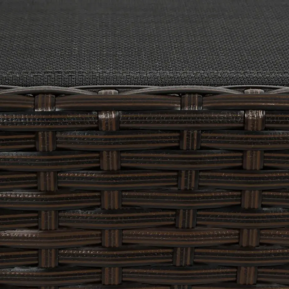 tectake Wicker ligbed Moana, Bruin Mix