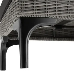 tectake Wicker lounge Bellaria met aluminium frame, Grijs