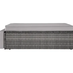 tectake Wicker loungesofa Corfu, Grijs