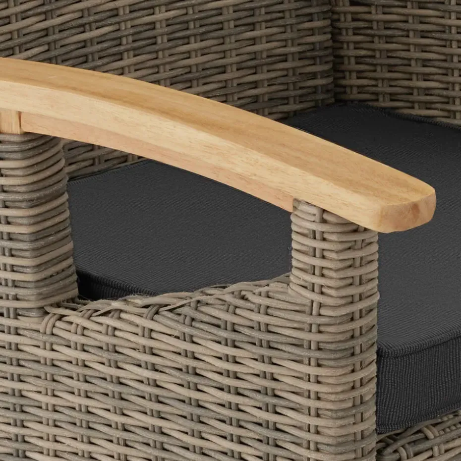 tectake Wicker tafel Foggia met 6 stoelen Rosarno, Natuur