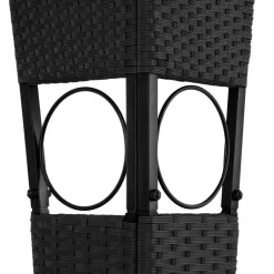 tectake Wicker tuinpaviljoen Mona 3x4m, Zwart/crème