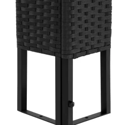 tectake Wicker tuinpaviljoen Mona 3x4m, Zwart/crème