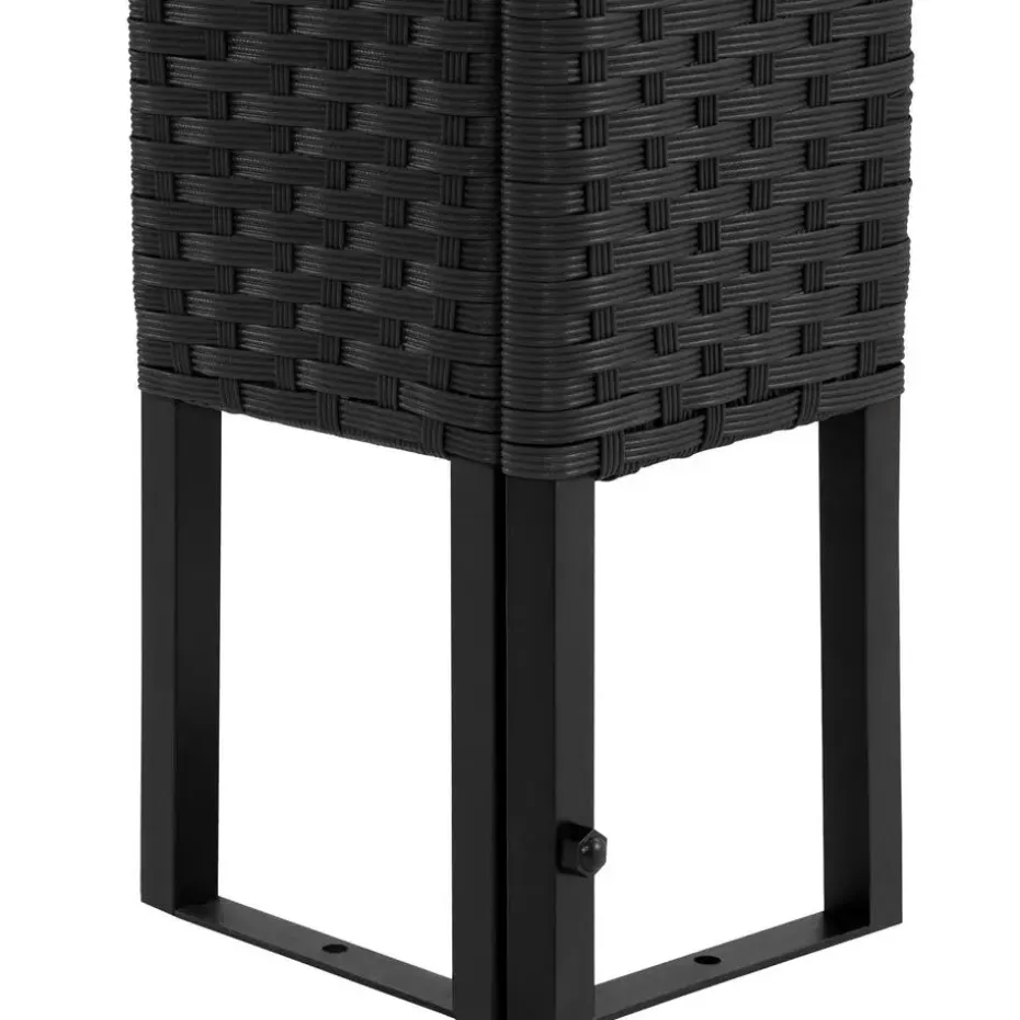 tectake Wicker tuinpaviljoen Mona 3x4m, Zwart/crème