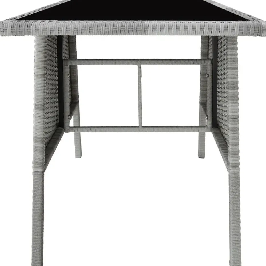 tectake Wicker tuinset Lausanne 2+1 - Lichtgrijs
