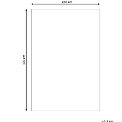 TELLIKAYA - Loper vloerkleed - Groen/Beige - 200 x 300 cm - Jute