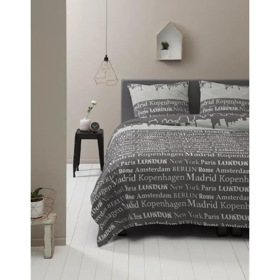 Ten Cate Katoenen Dekbedovertrek - 200x200/220 - Skyline Taupe