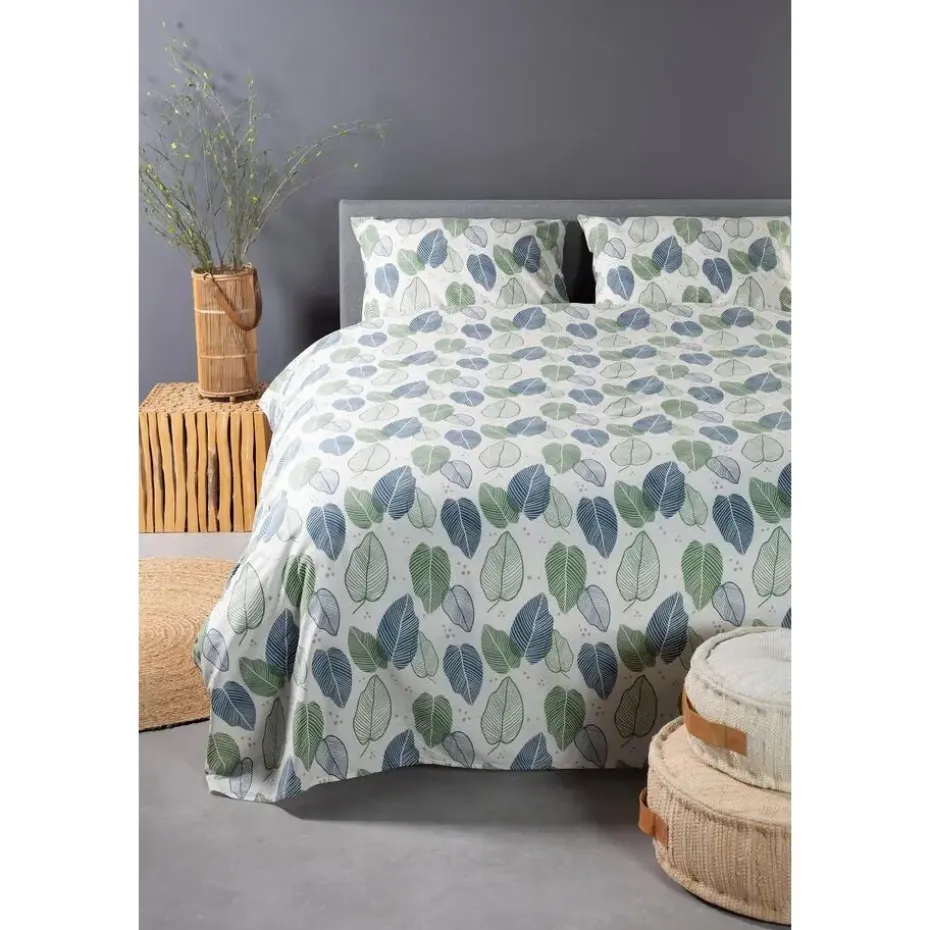 Ten Cate Katoenen Dekbedovertrek - 140x200/220 cm - Graphic Leaves